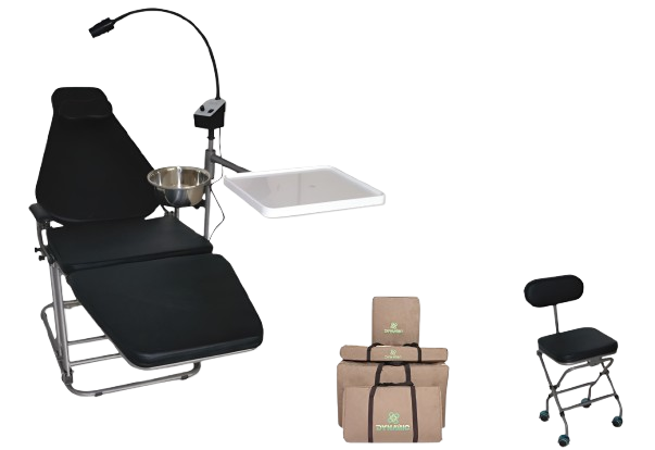 DYNAMIC Portable Dental Chair with Unit & Stool